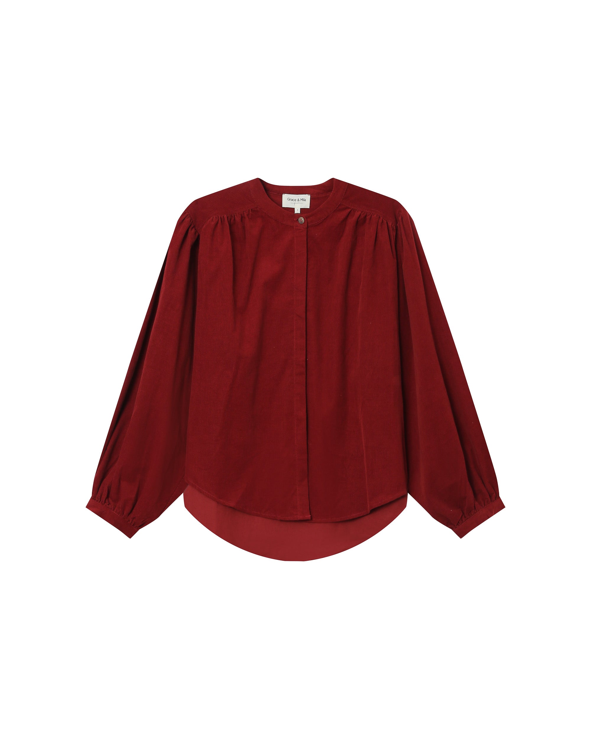 Velvet oversized blouse terracotta Suri