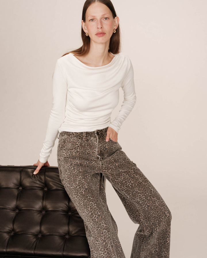 Top drape asymetrique ivoire Sioux