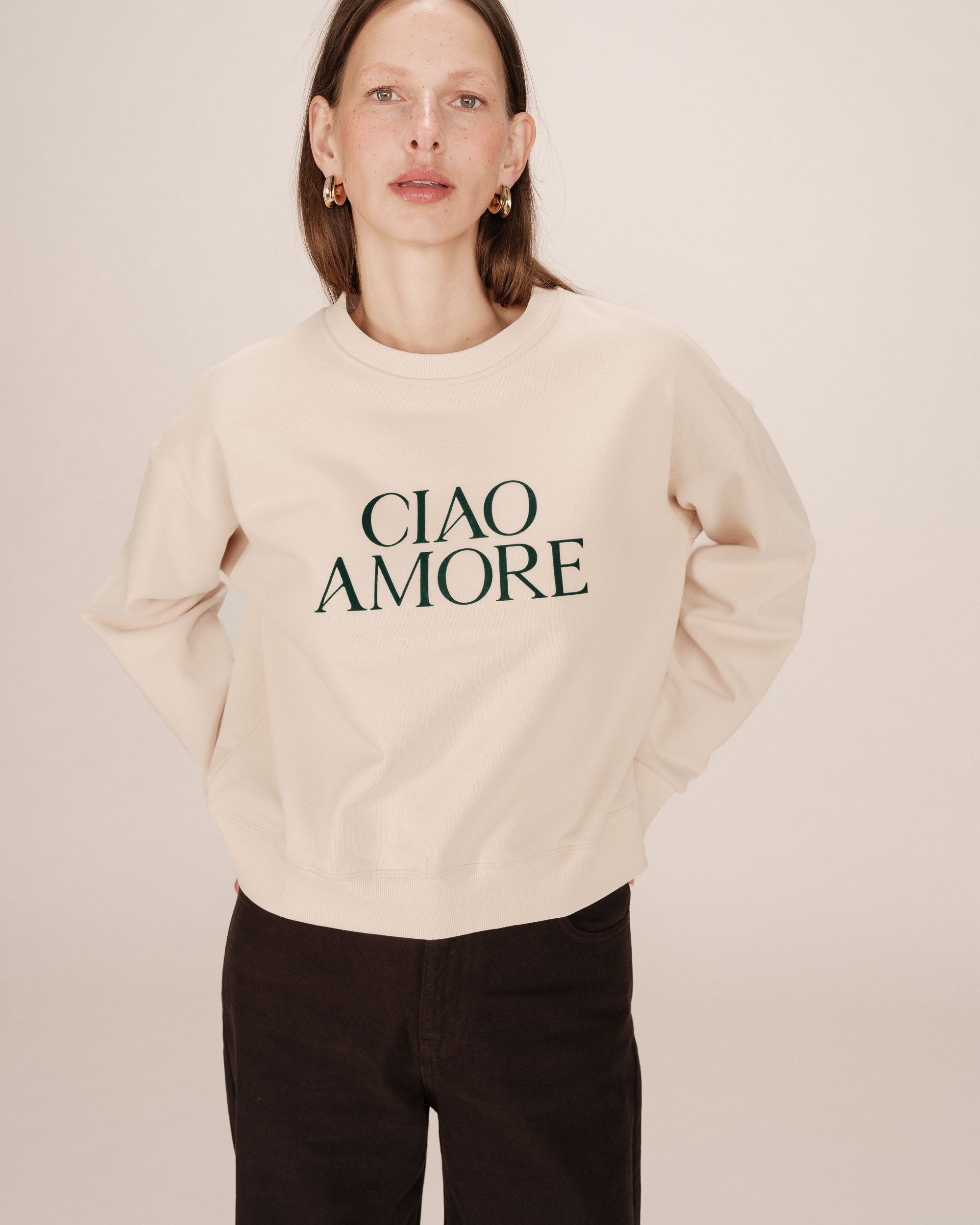 Printed sweatshirt vanilla Sigil