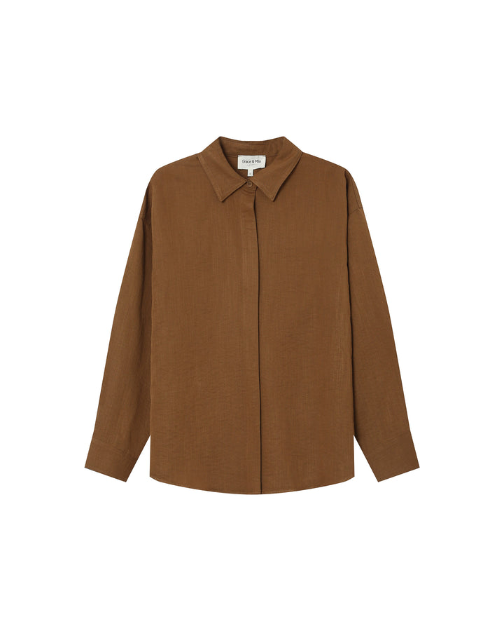 Chemise droite kaki Stripe