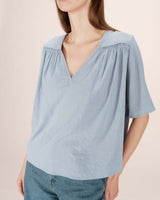 Ruched straight top blueberry Seagal