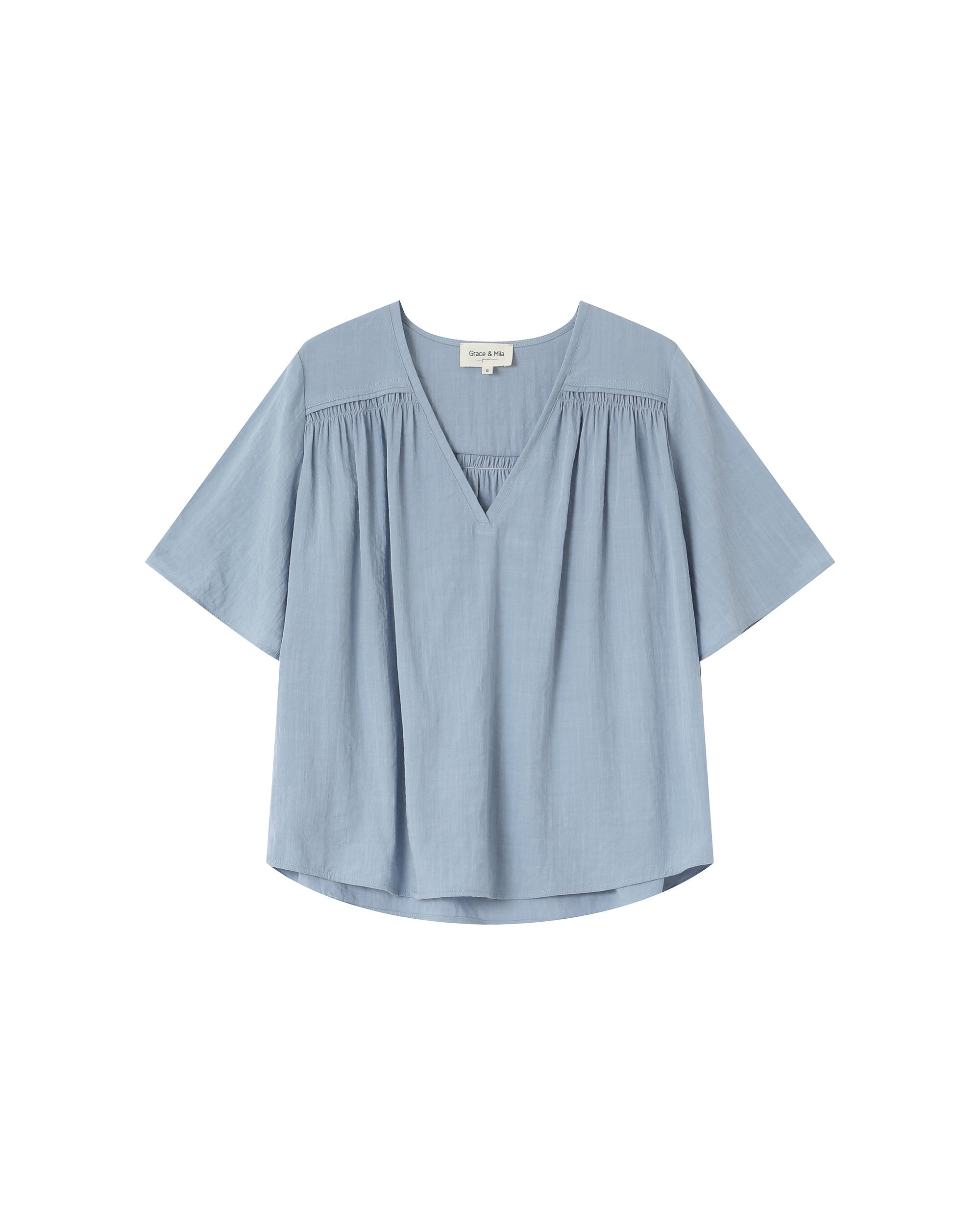 Ruched straight top blueberry Seagal