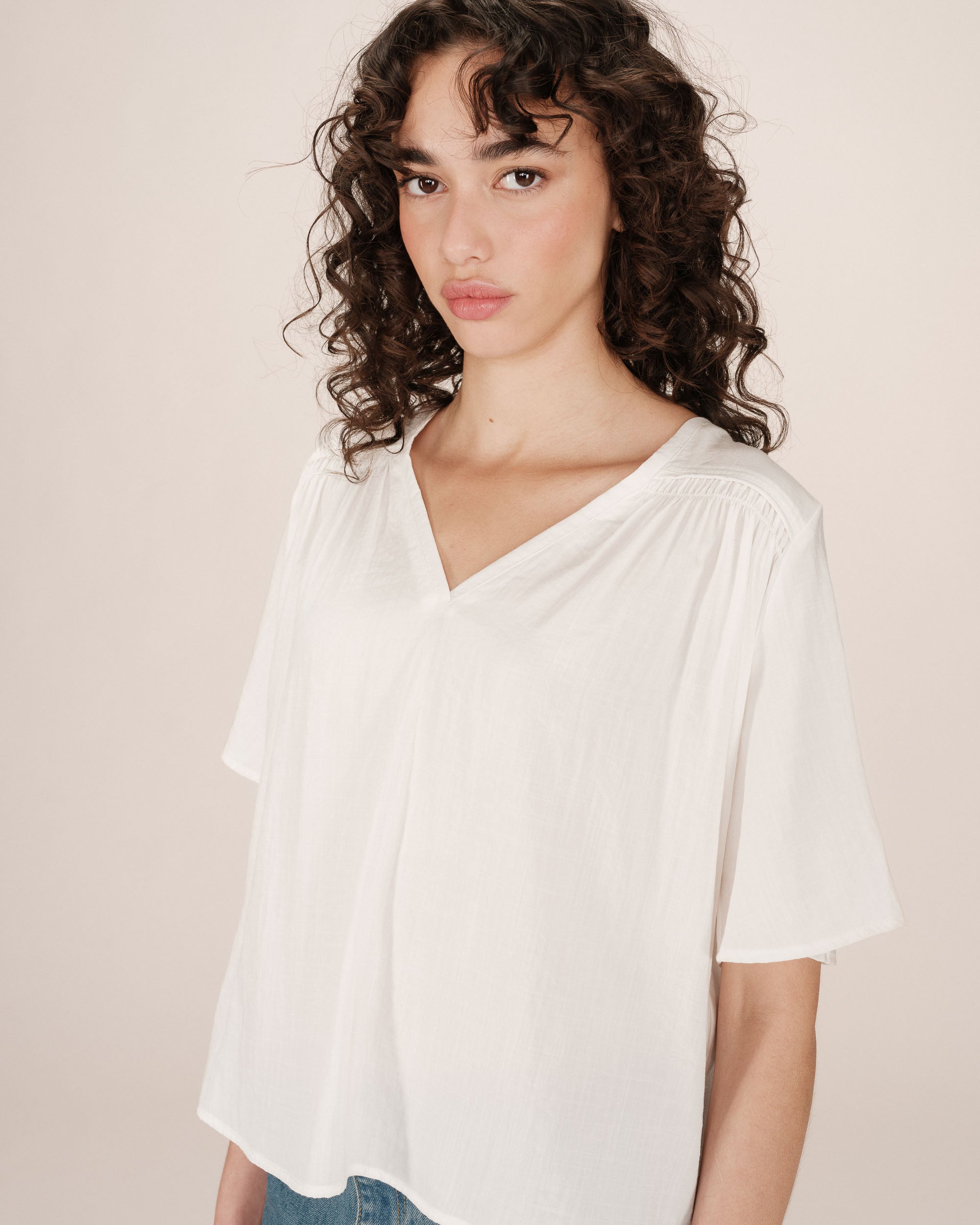 Ruched straight top ivgoldy Seagal