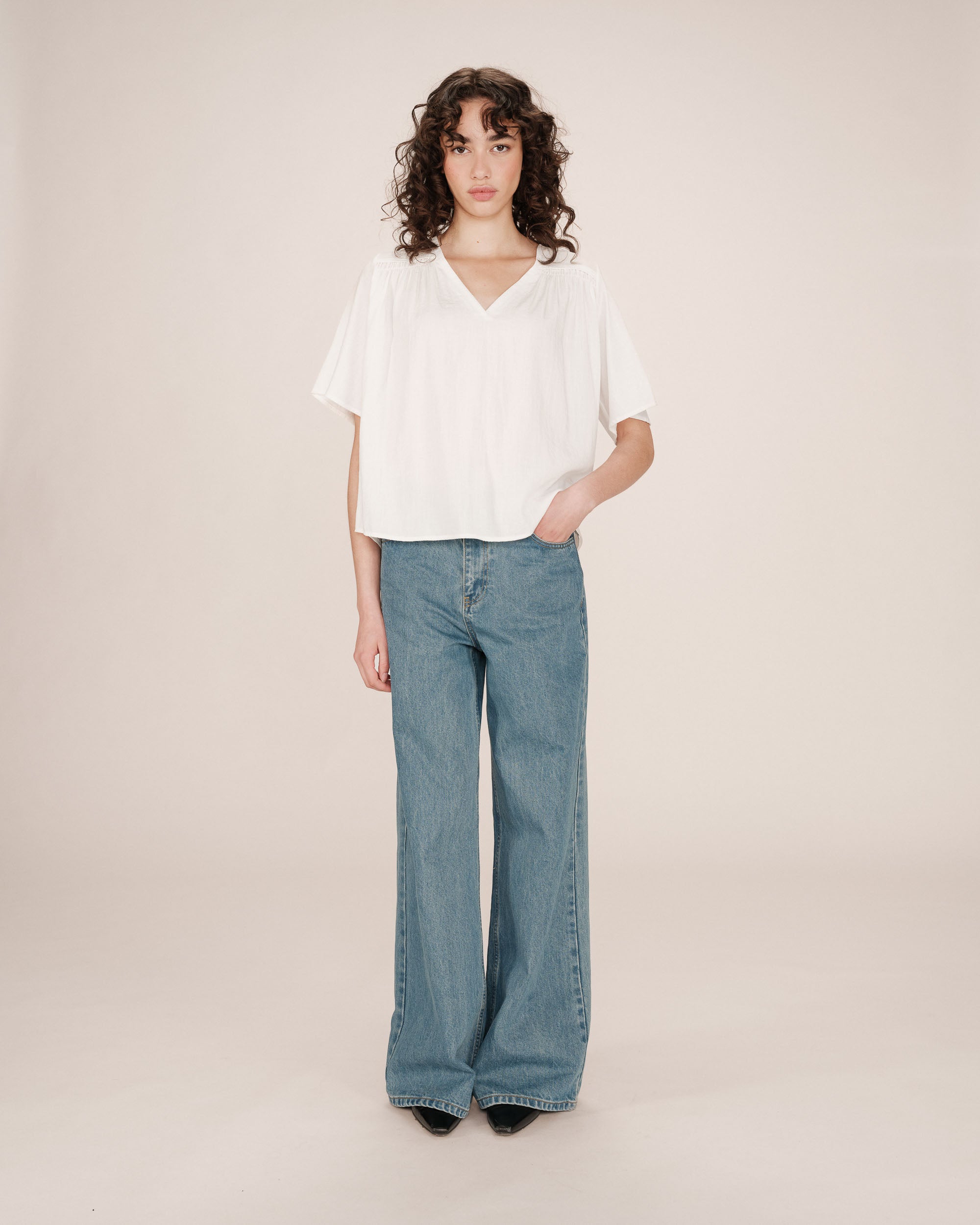 Ruched straight top ivgoldy Seagal