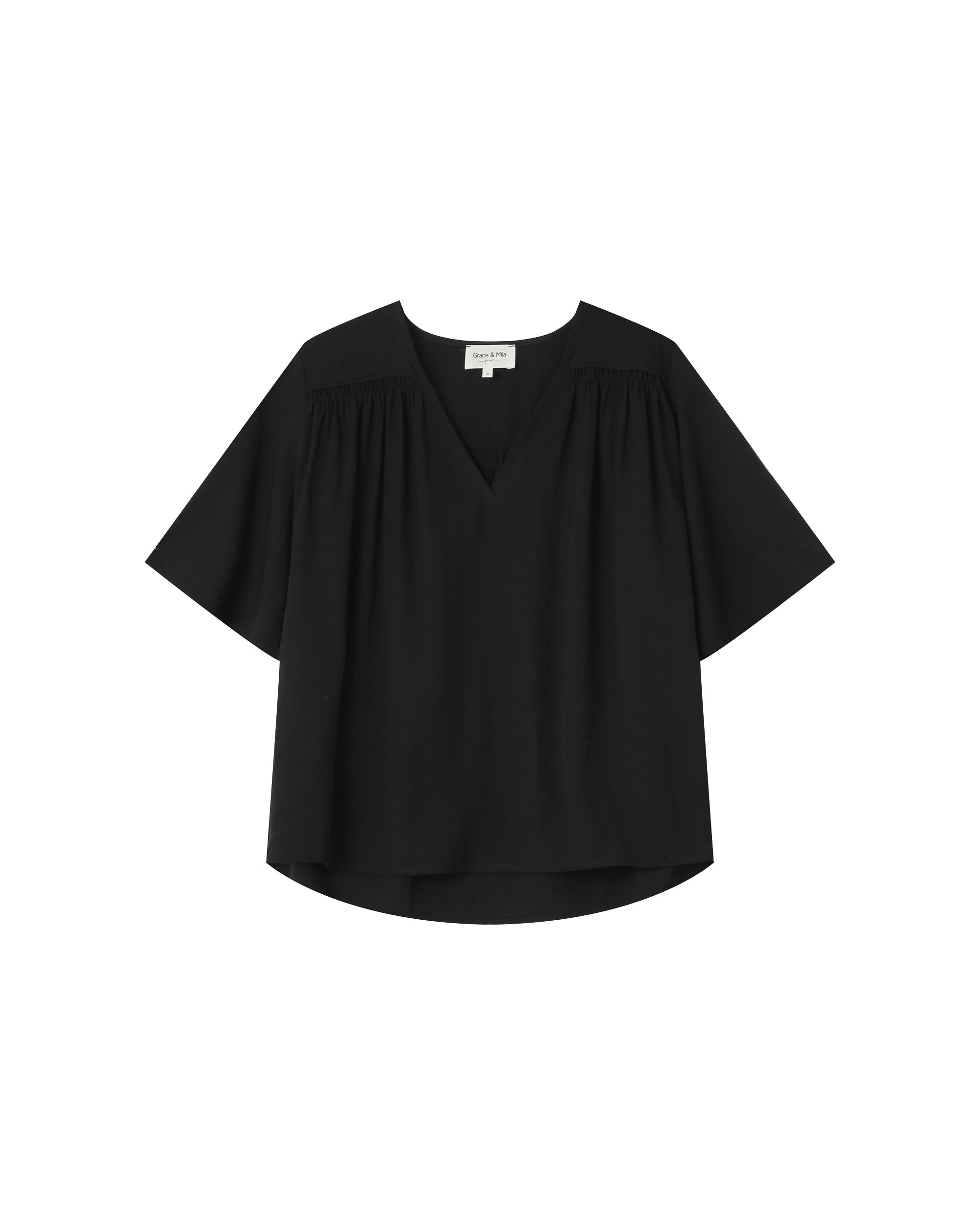 Ruched straight top black Seagal