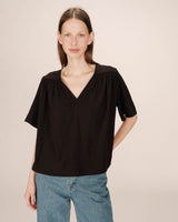Ruched straight top black Seagal