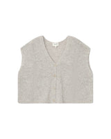 Wool and alpaca cardigan greige Savant