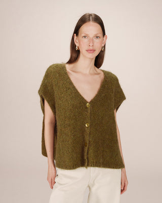 CARDIGAN OLIVE SAVANT