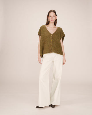 CARDIGAN OLIVE SAVANT