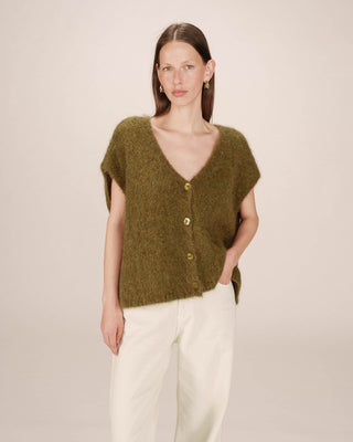 CARDIGAN OLIVE SAVANT