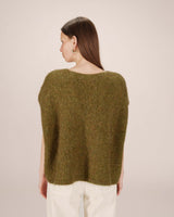 Wool and alpaca cardigan olive Savant