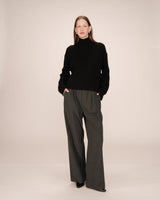 Pull en boxy en laine noir Sagan