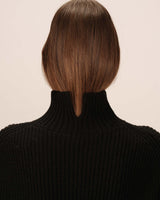 Pull en boxy en laine noir Sagan
