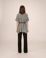 Knit poncho sweater anthracite Saison