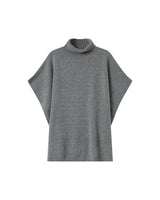 Knit poncho sweater anthracite Saison