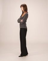 Wool alpaca sweater anthracite Sakura