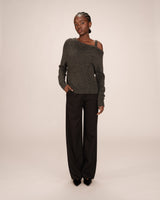 Asymmetrical sweater anthracite Samantha