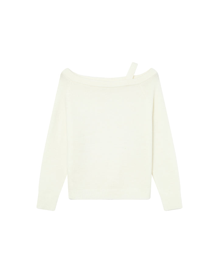 Pull asymetrique ivoire Samantha