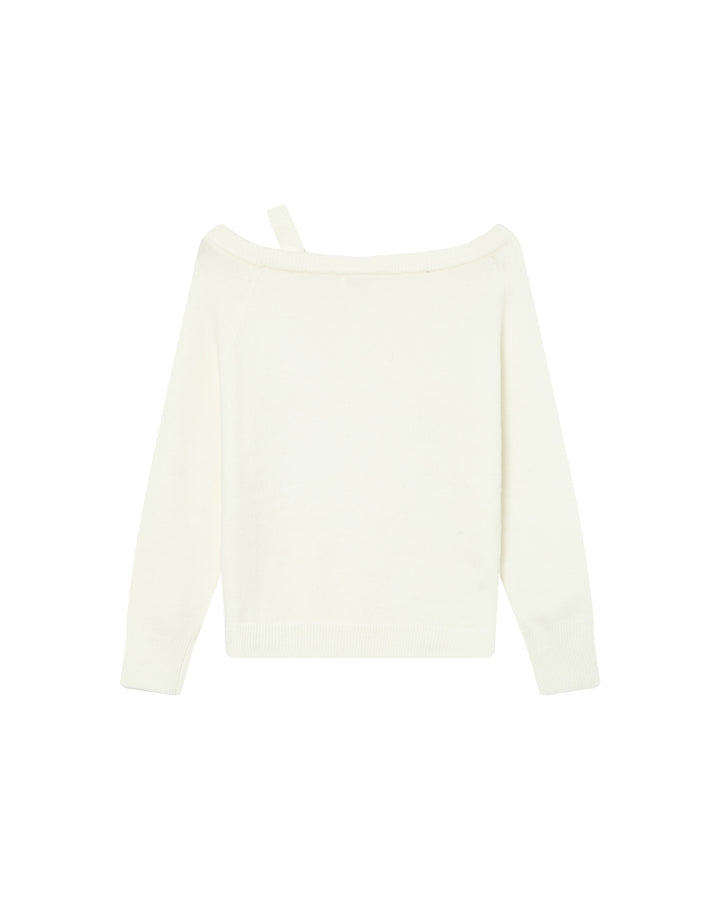 Pull asymetrique ivoire Samantha