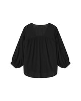 Blouse droite fluide noir Solo