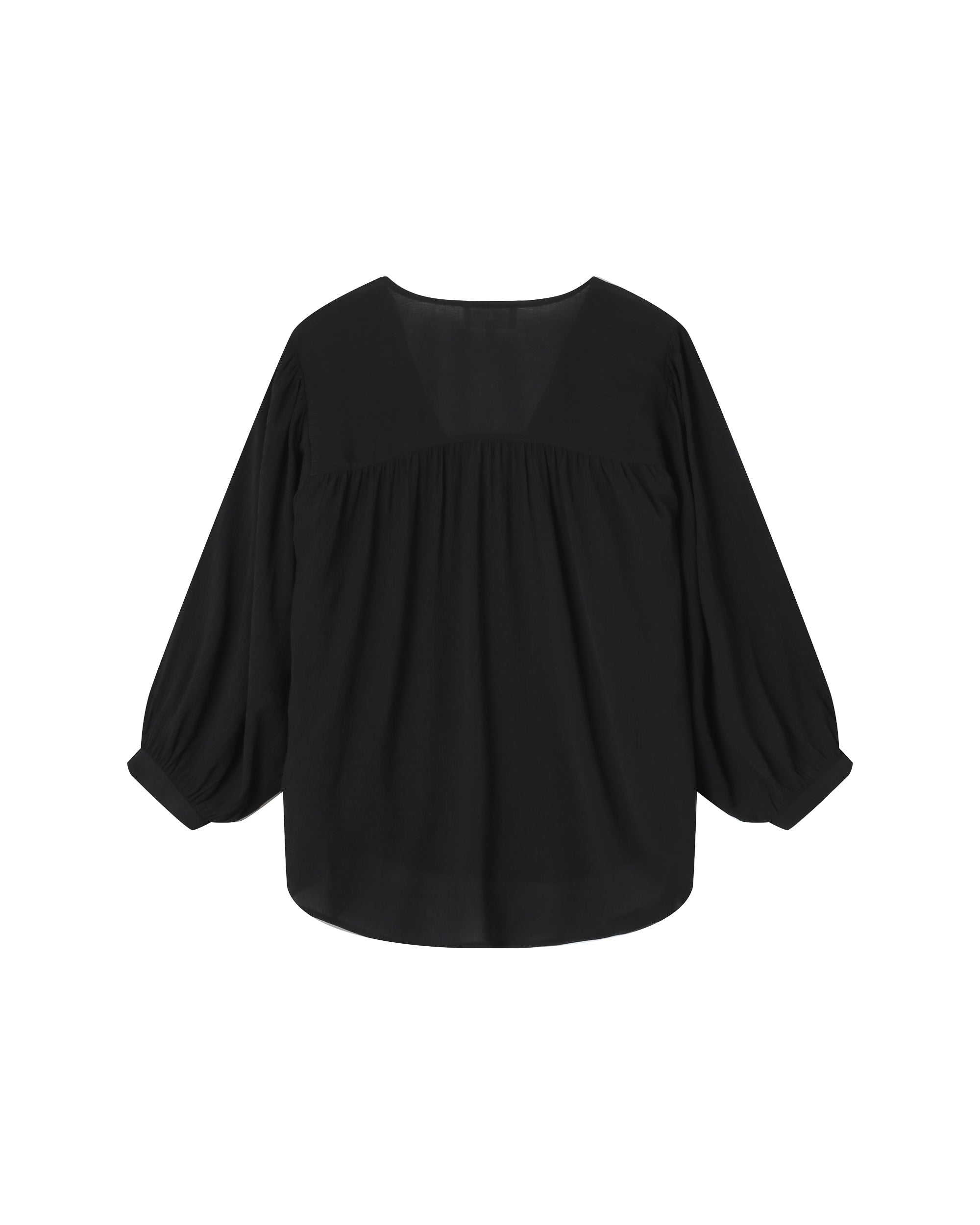 Blouse droite fluide noir Solo
