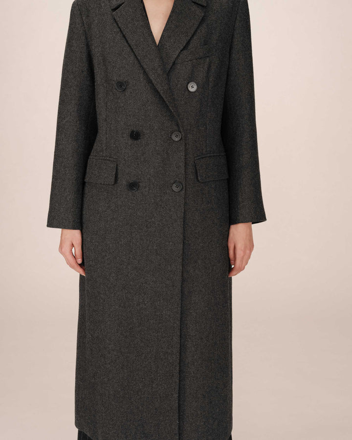 Manteau en laine anthracite Smith