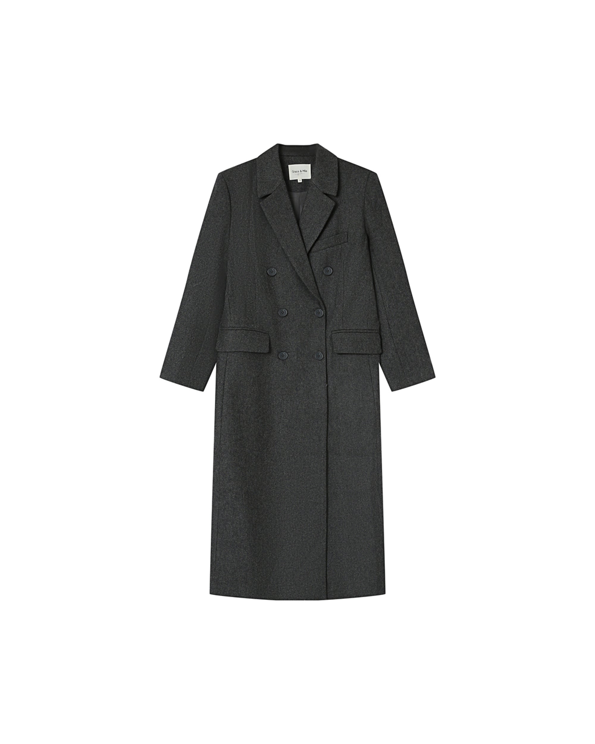 Manteau en laine anthracite Smith