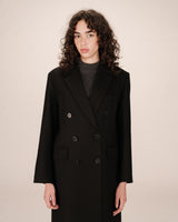 Manteau en laine noir Smith