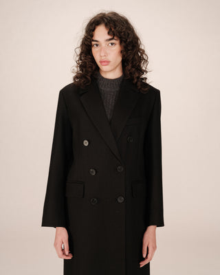 MANTEAU NOIR SMITH