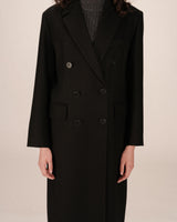 Manteau en laine noir Smith