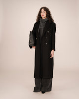 Manteau en laine noir Smith