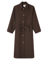 Long trench coat chocolatee Scott
