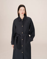 Trench long boutons dorés marine Scott