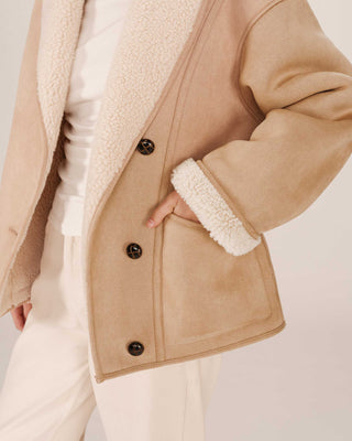 MANTEAU BEIGE ROSE SWAN