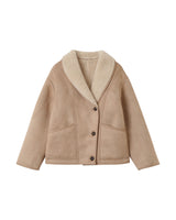 Suede coat beige pink Swan