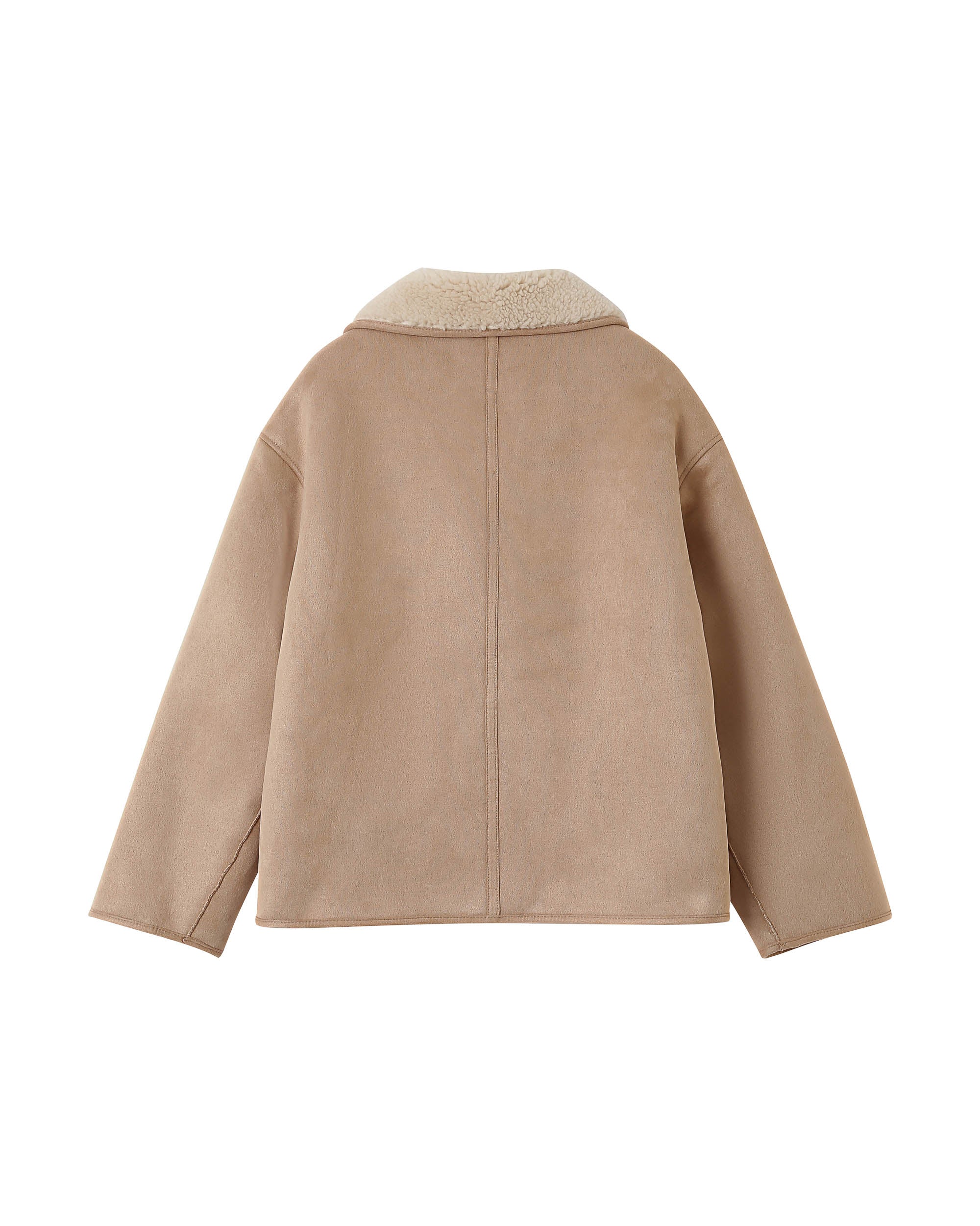Suede coat beige pink Swan