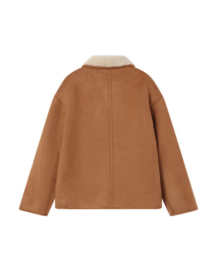 Manteau en suédine camel Swan
