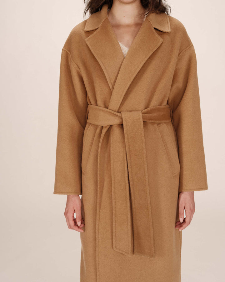 Manteau en laine camel Stone
