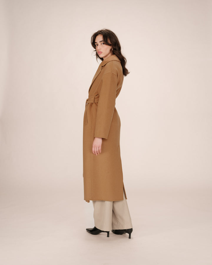 Manteau en laine camel Stone