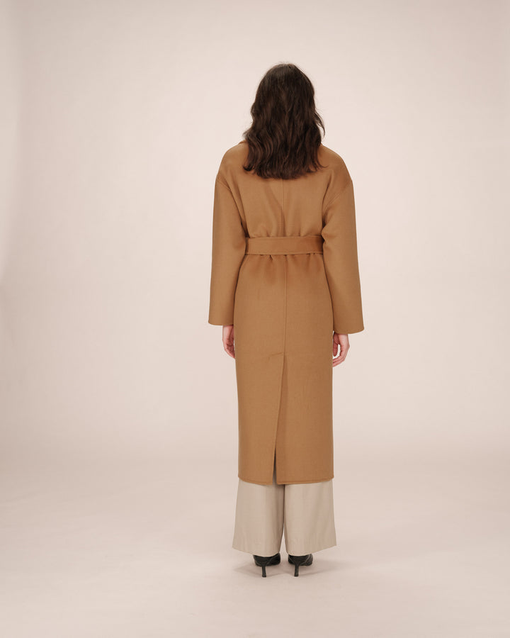 Manteau en laine camel Stone
