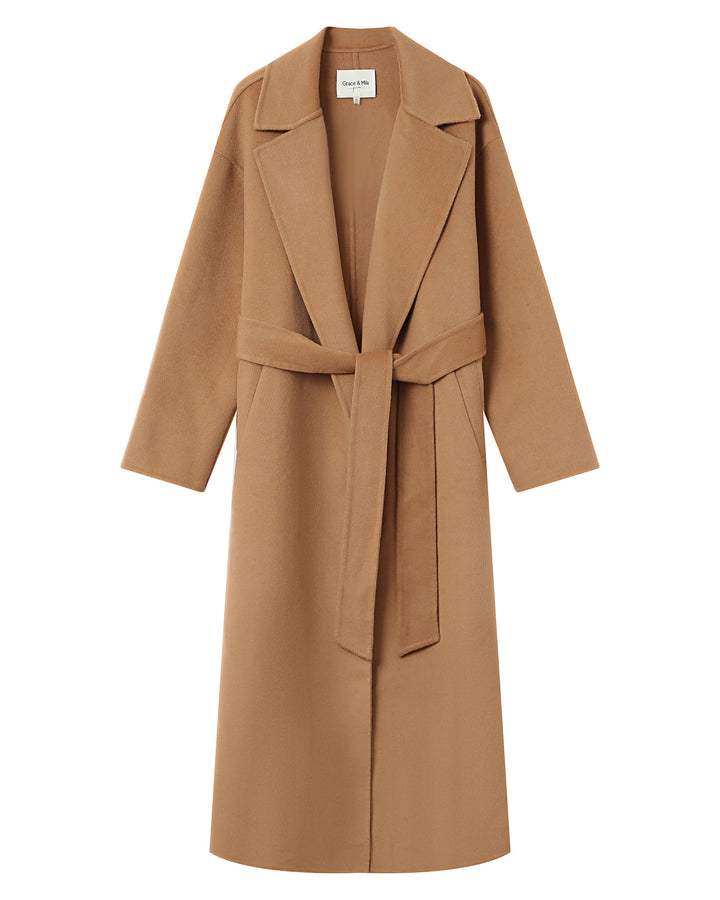 Manteau en laine camel Stone