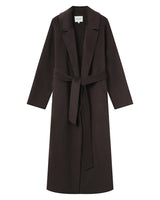 Wool coat chocolat Stone