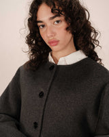 Boxy wool jacket anthracite Stomy