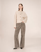 Boxy wool jacket greige Stomy