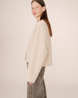 Boxy wool jacket greige Stomy