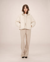 Short padded jacket beige Sonic