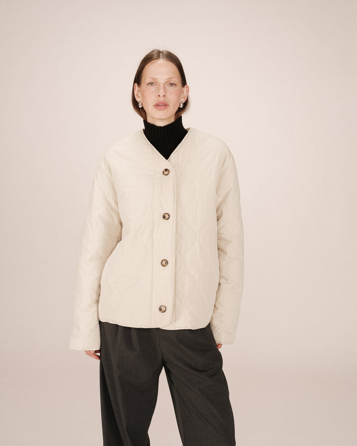 Doudoune matelassée beige Shania