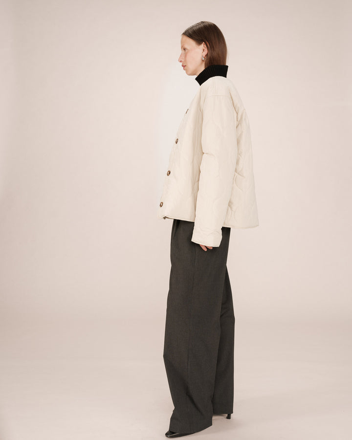 Doudoune matelassée beige Shania