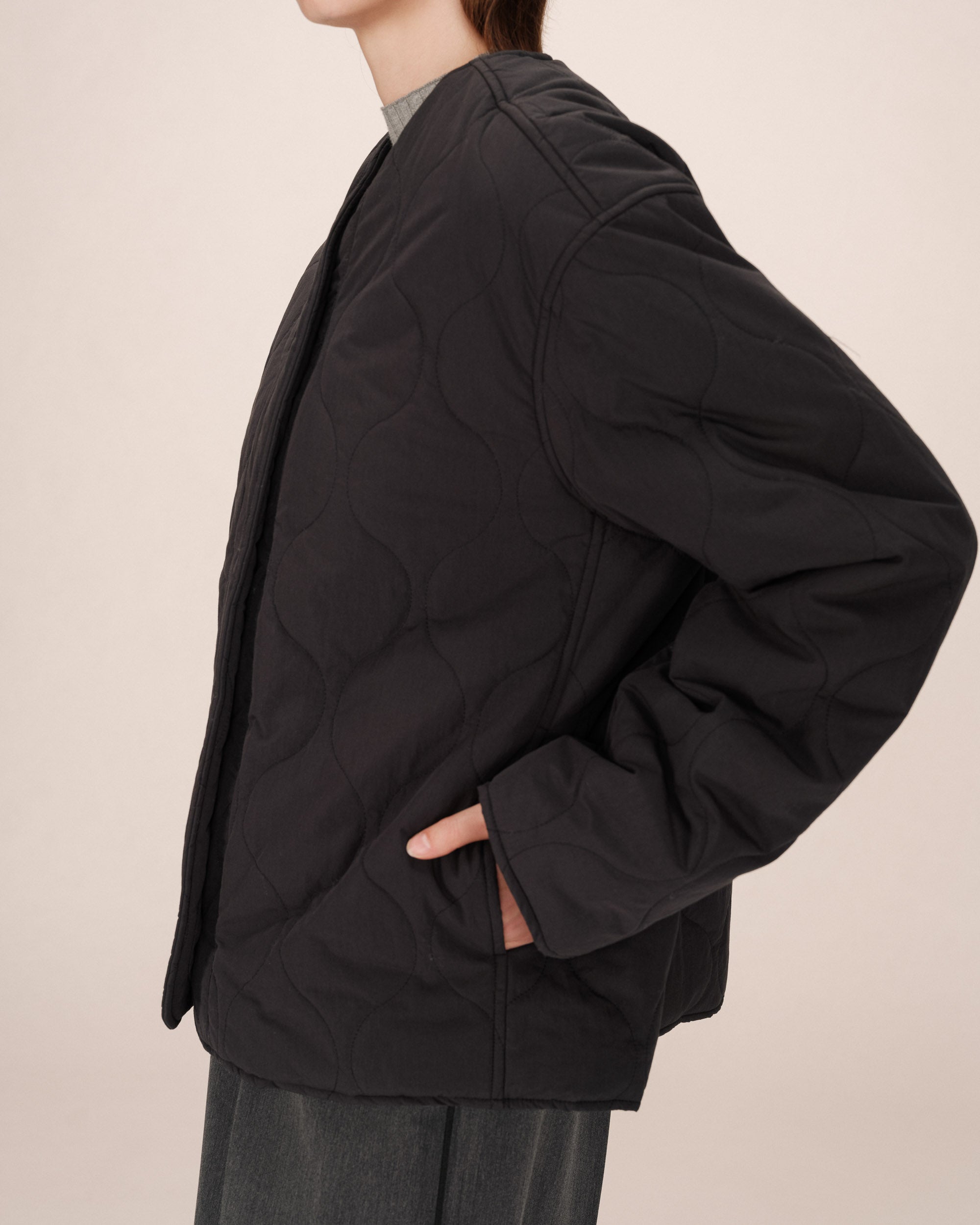 Quilted padded jacket black Shania