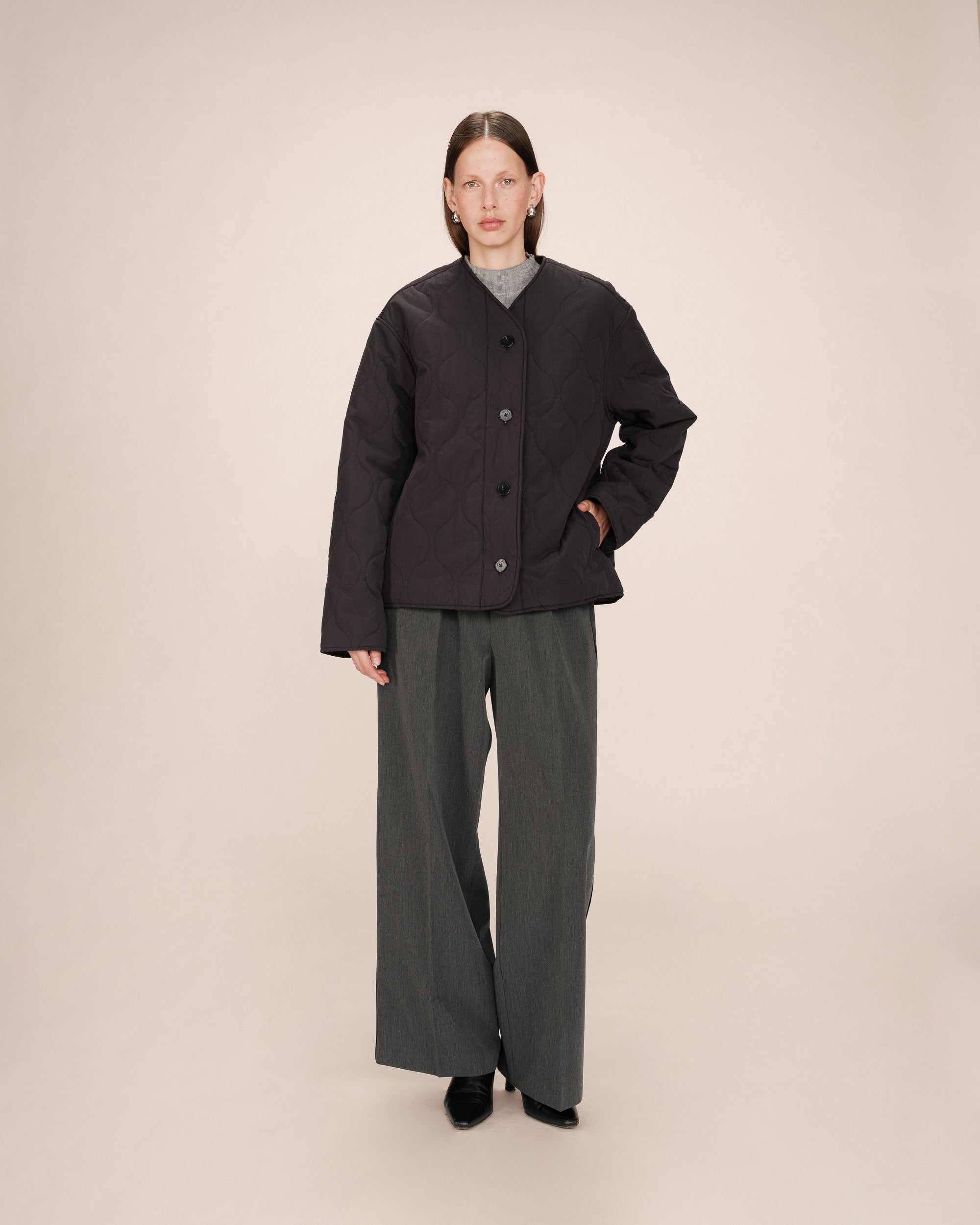 Quilted padded jacket black Shania